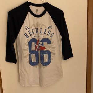 Womens Young and Reckless Graphic Tee Shirt